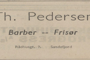 Bilde av Th. Pedersen - barber og frisør